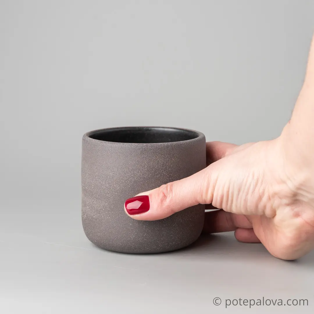 картинка Стакан Sigma черный "Почти Barista" 300 мл - DishWishes.Ru