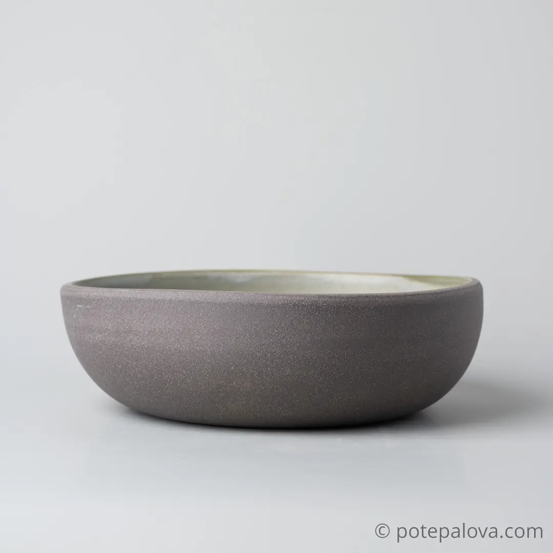 картинка Боул гончарный Sigma зеленый 18 см  - DishWishes.Ru