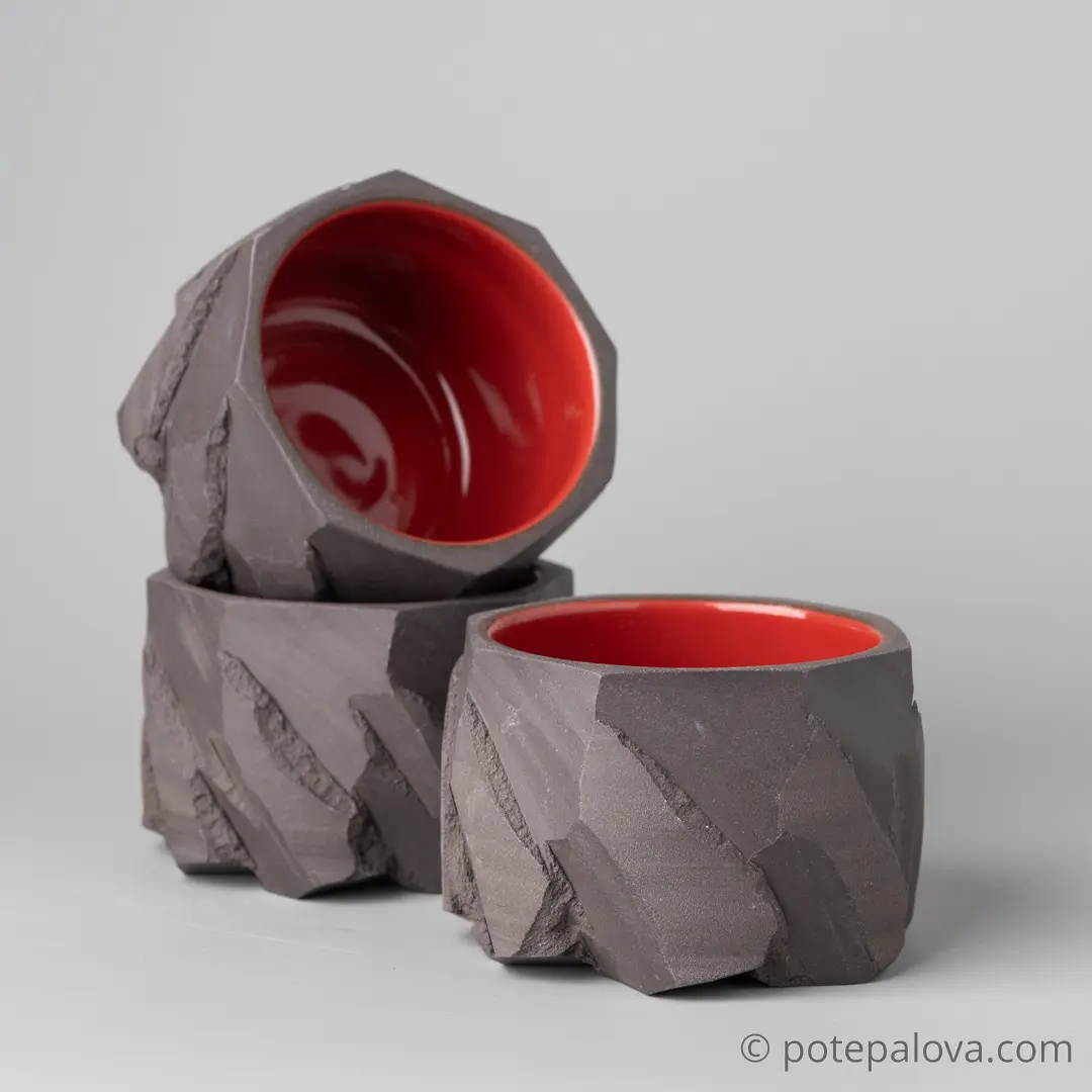 картинка Стакан Обсидиан красные 200 мл - DishWishes.Ru