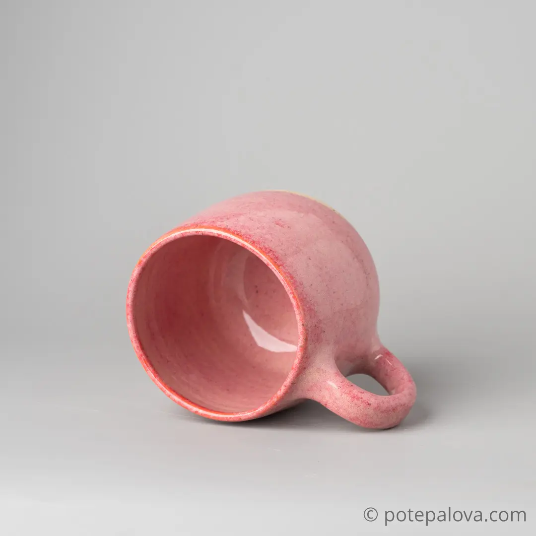 картинка Кружка гончарная Sigma розовая "Груша" 2 - 420 мл - DishWishes.Ru