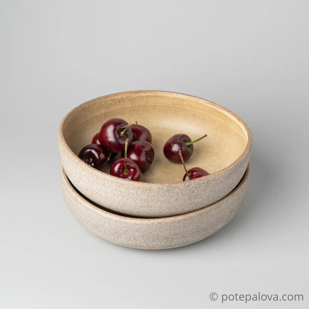 картинка Боул гончарный Sigma "Песочный" большой  18 см - 2 - DishWishes.Ru