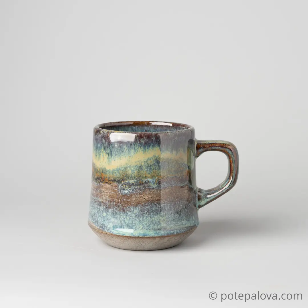 картинка Кружка "Прага"  зеленая 300 мл - 2 - DishWishes.Ru