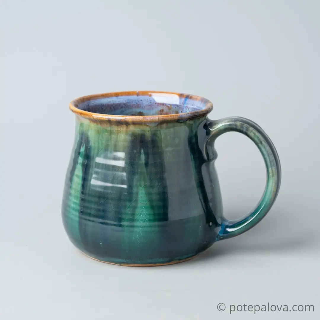 картинка Кружка Юрия Пересады большая зеленая  - DishWishes.Ru