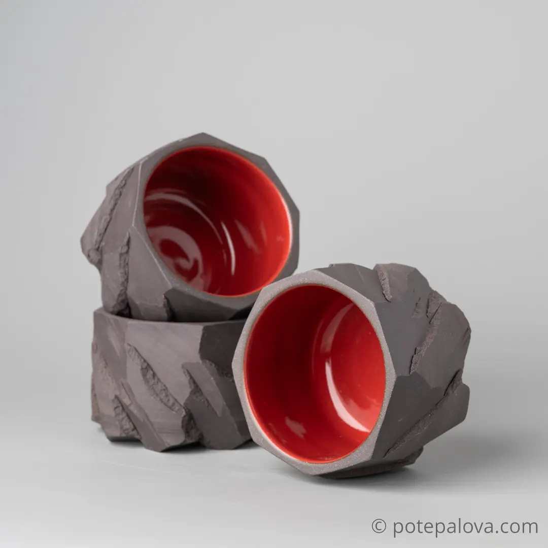 картинка Стакан Обсидиан красные 200 мл - DishWishes.Ru