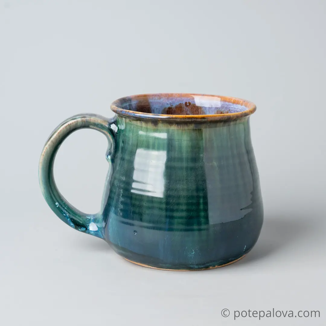 картинка Кружка Юрия Пересады большая зеленая  - DishWishes.Ru