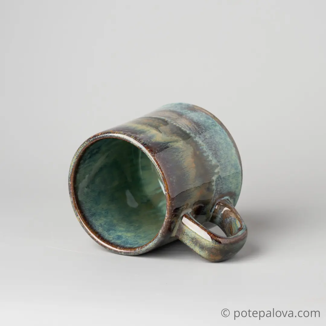 картинка Кружка "Прага"  зеленая 300 мл - 2 - DishWishes.Ru