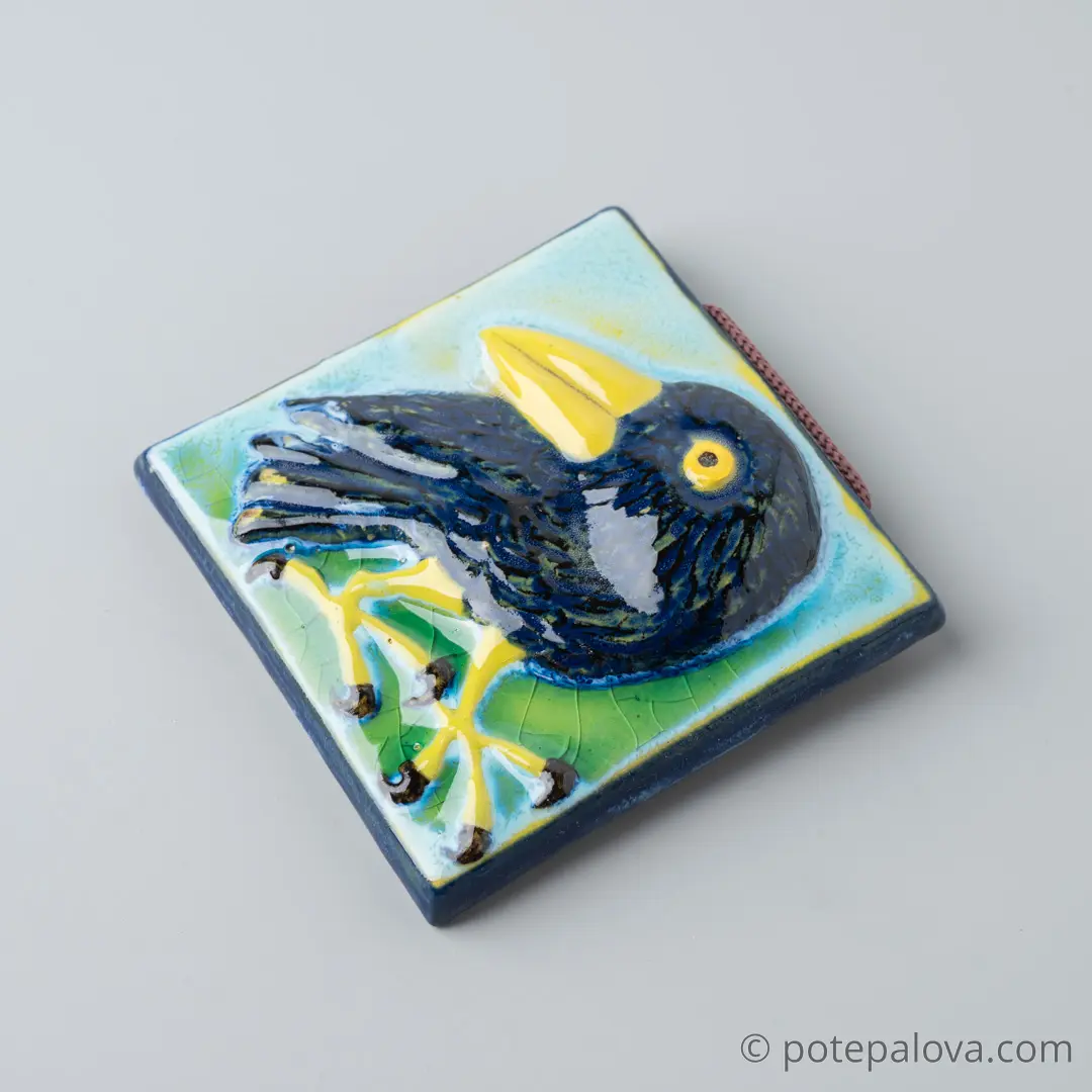 картинка Керамический изразец "Птичка" 2 - DishWishes.Ru