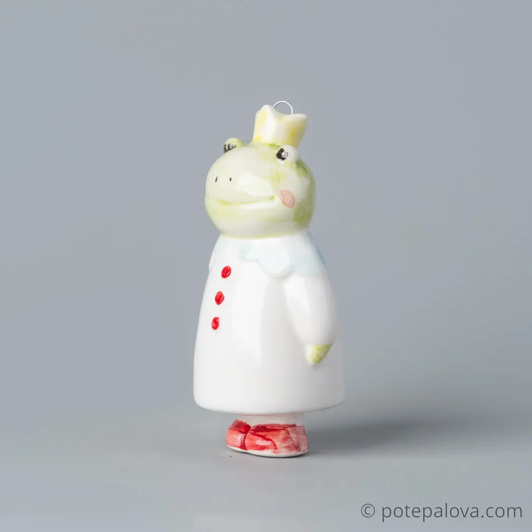 картинка Фарфоровая игрушка "Лягушка" 1 - DishWishes.Ru