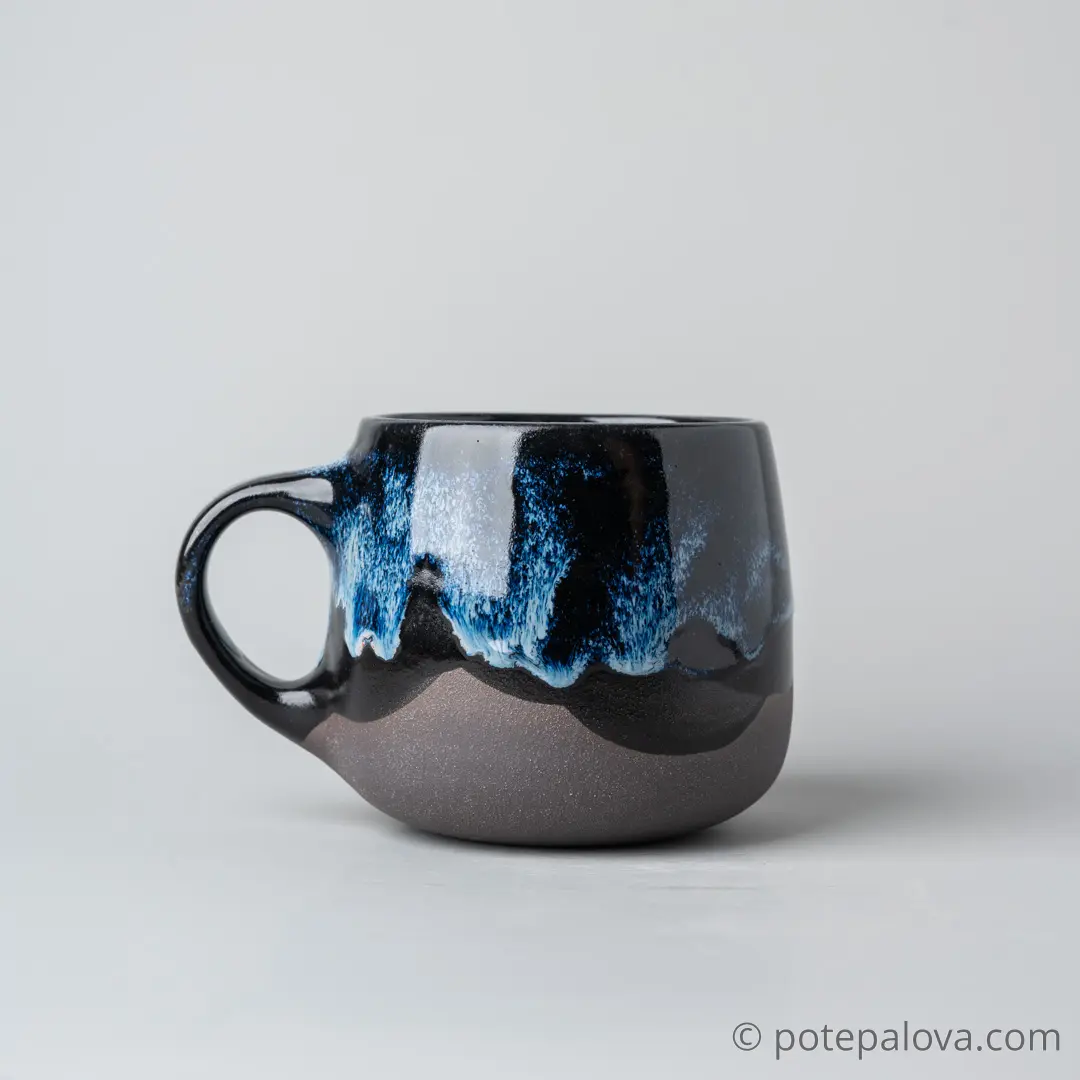 картинка Кружка гончарная Sigma темно-синяя 1 - 480 мл - DishWishes.Ru