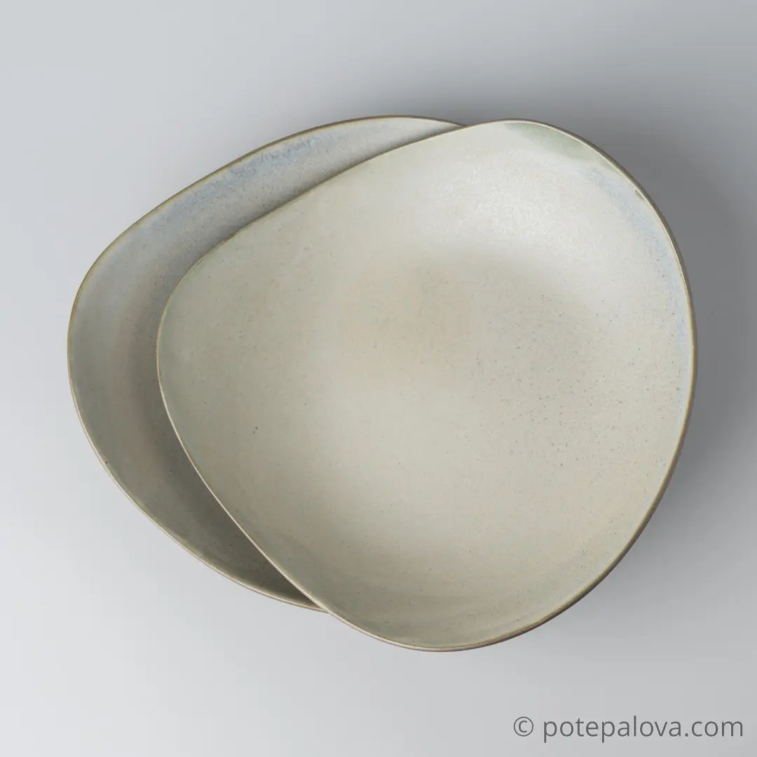 картинка Тарелка треугольная глубокая Sigma зеленая - DishWishes.Ru