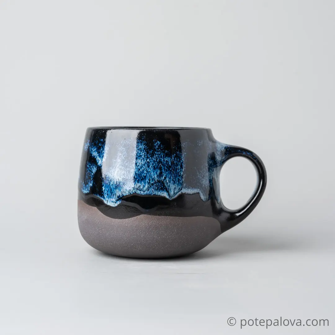 картинка Кружка гончарная Sigma темно-синяя 1 - 480 мл - DishWishes.Ru