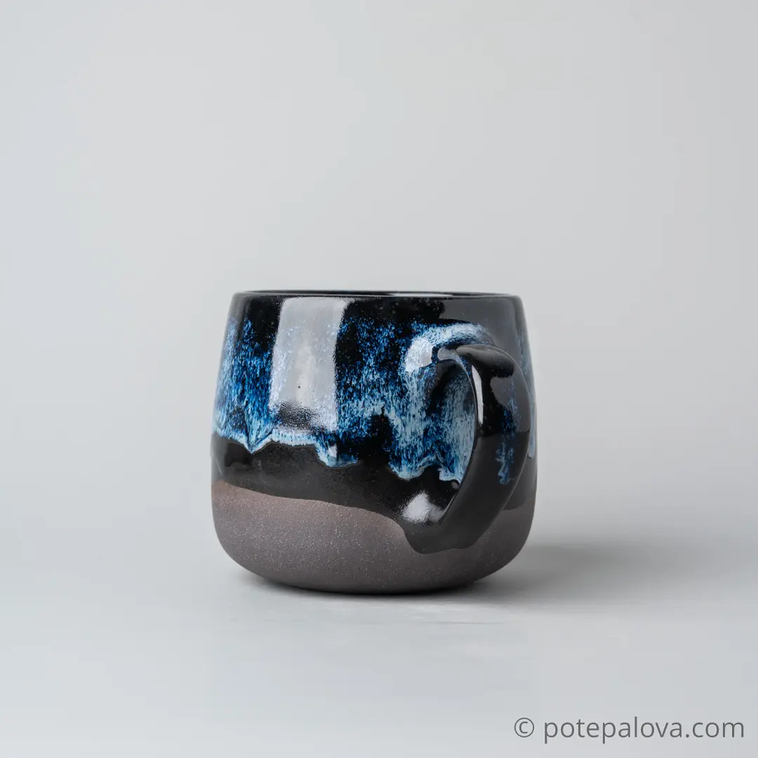 картинка Кружка гончарная Sigma темно-синяя 1 - 480 мл - DishWishes.Ru