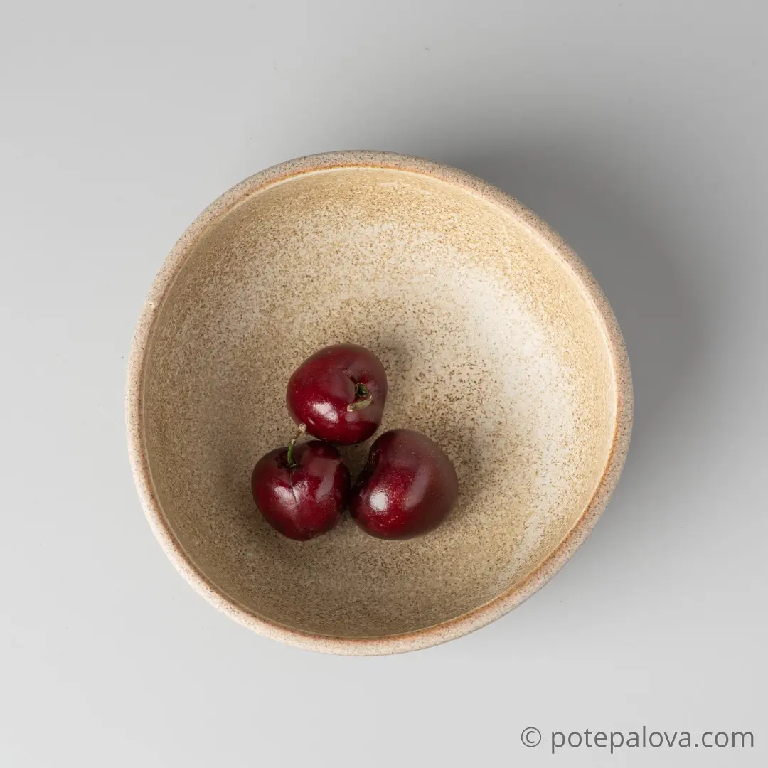 картинка Боул гончарный Sigma "Песочный" малый  14 см - 3 - DishWishes.Ru