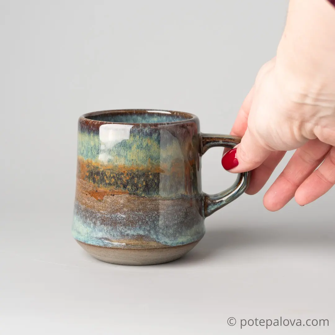 картинка Кружка "Прага"  зеленая 300 мл - 3 - DishWishes.Ru