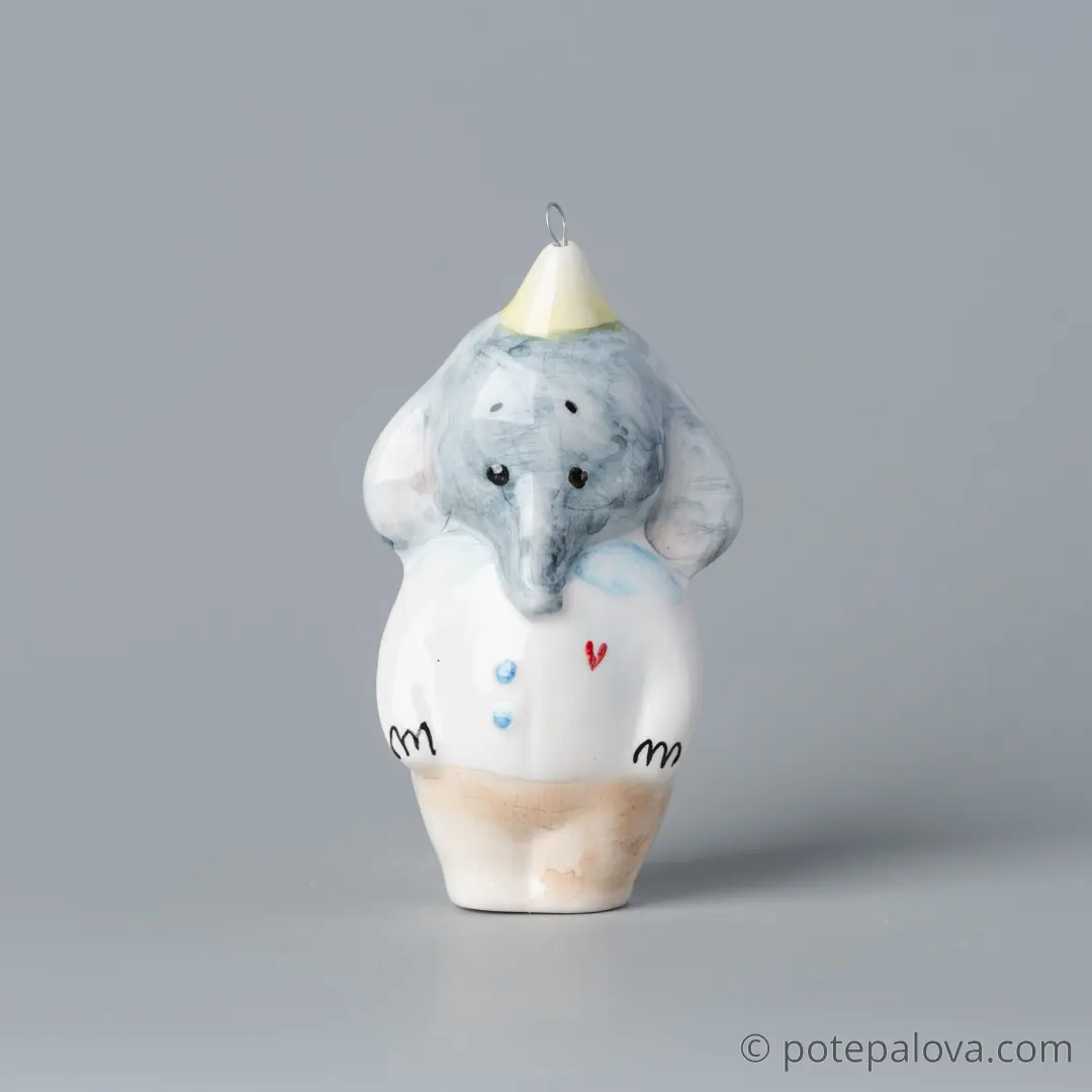 картинка Фарфоровая игрушка "Слоник" 4 - DishWishes.Ru