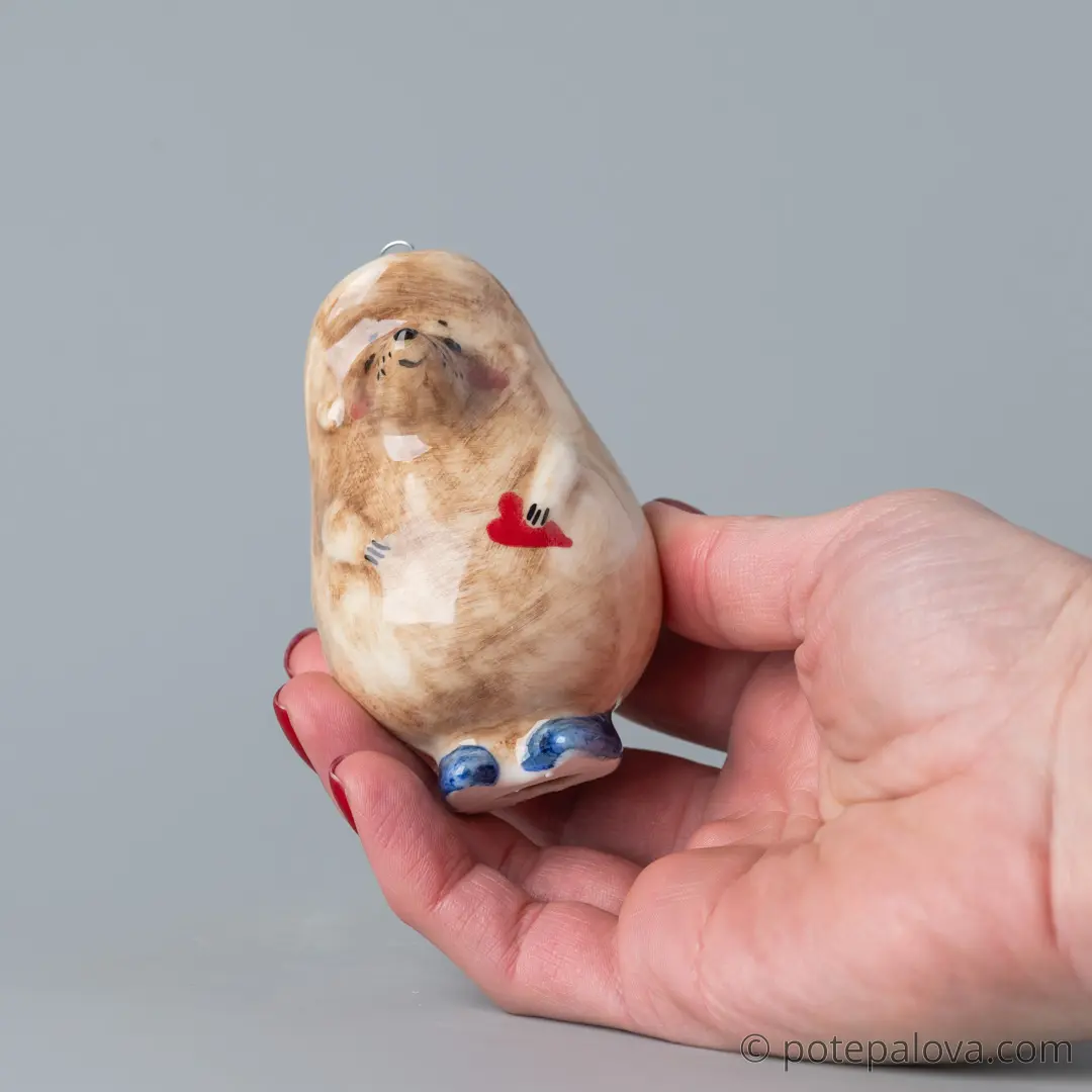 картинка Фарфоровая игрушка "Ёжик" 4 - DishWishes.Ru