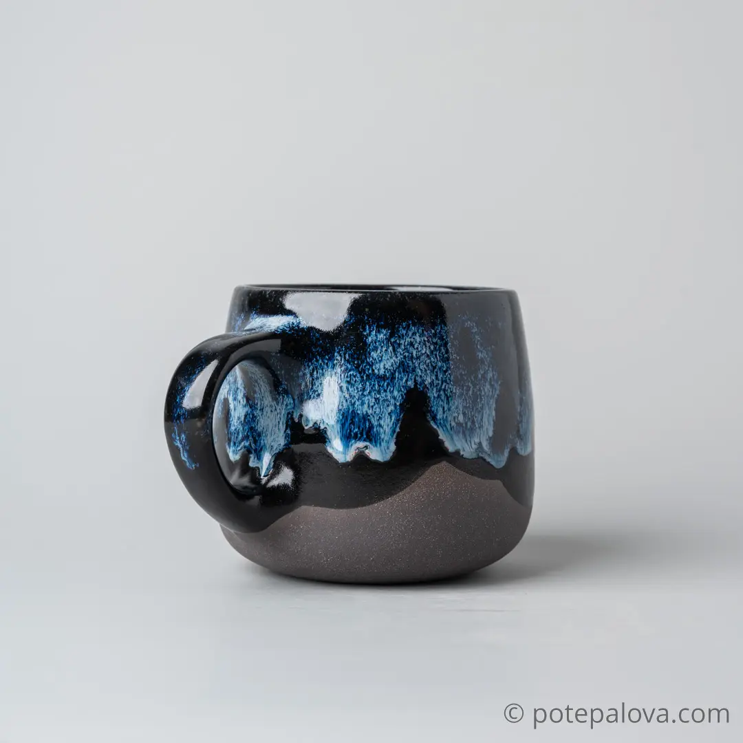 картинка Кружка гончарная Sigma темно-синяя 1 - 480 мл - DishWishes.Ru