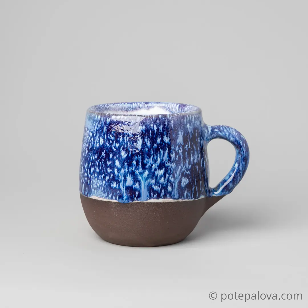 картинка Кружка "Космос" на черной глине 1 - DishWishes.Ru