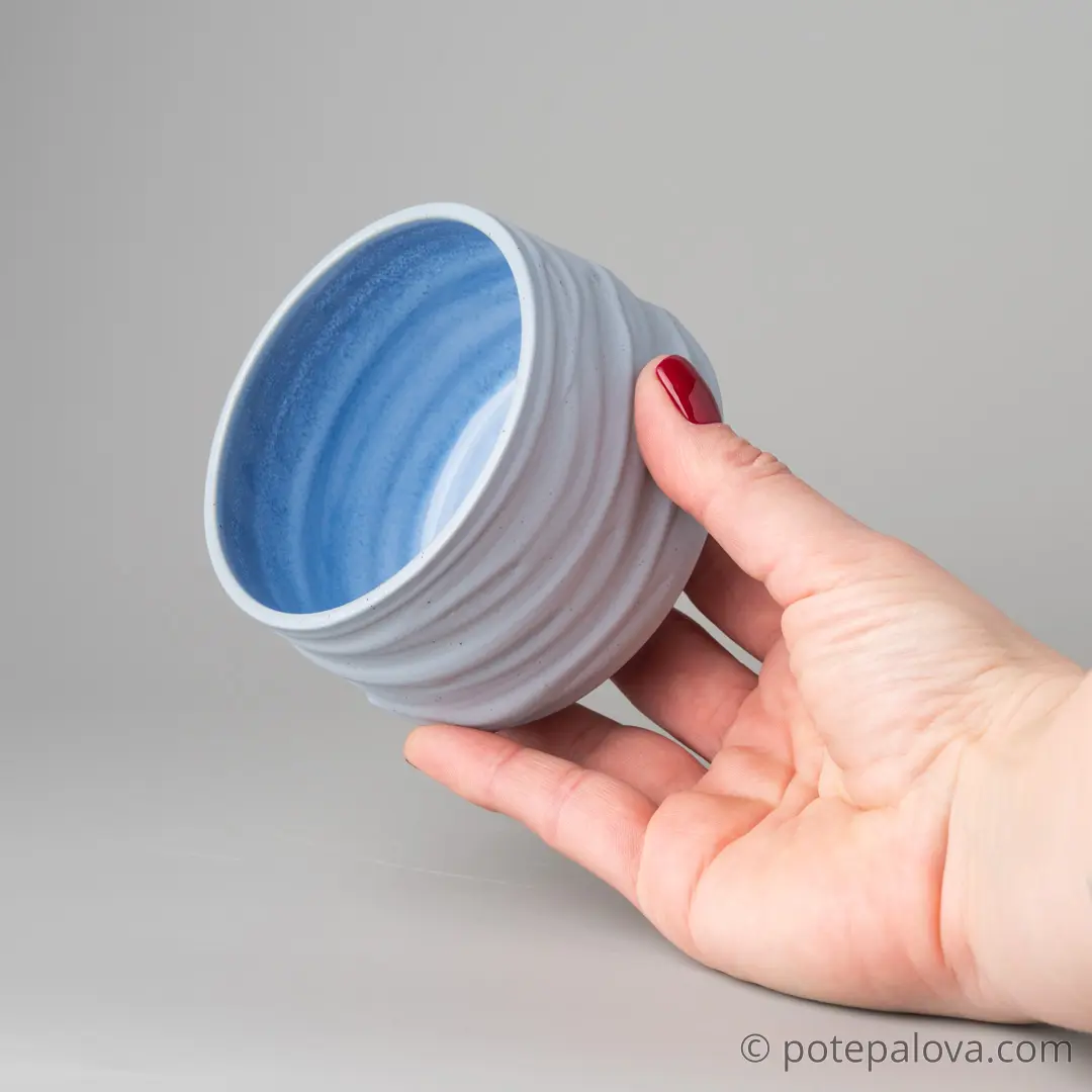 картинка Стакан фарфоровый Sigma "Волны" 280 мл - 2 - DishWishes.Ru