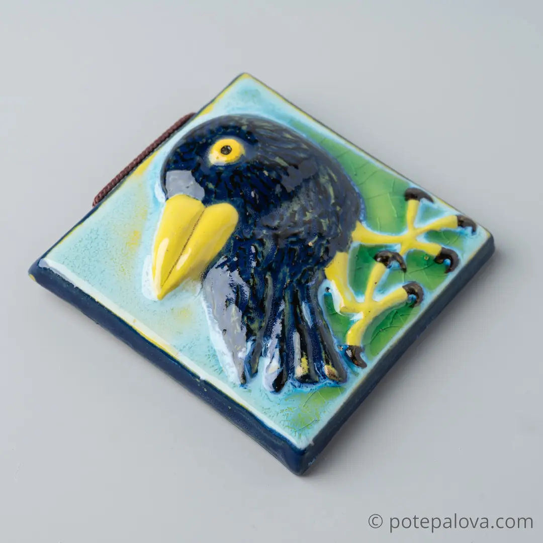 картинка Керамический изразец "Птичка" 2 - DishWishes.Ru