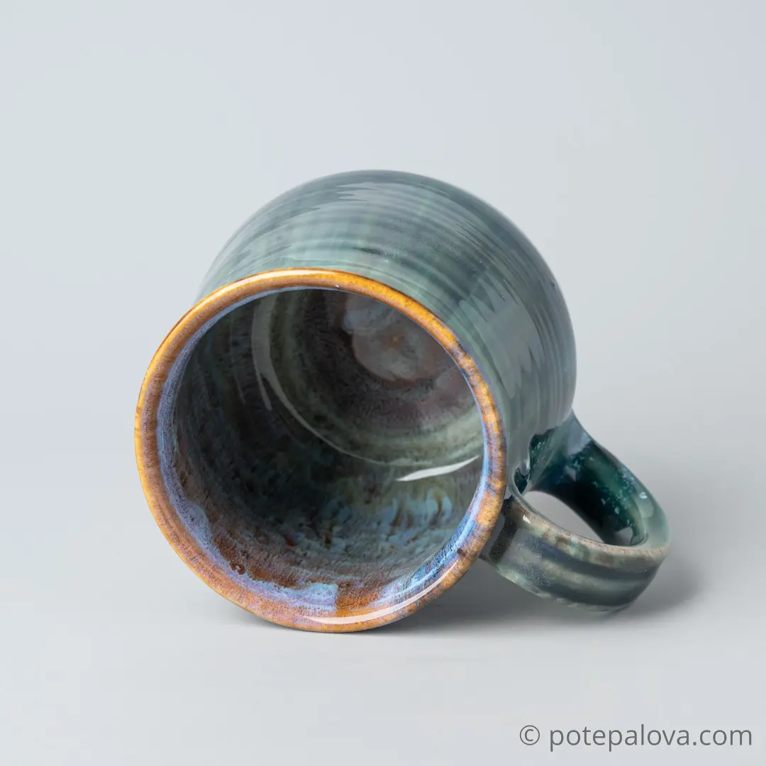 картинка Кружка Юрия Пересады большая зеленая  - DishWishes.Ru