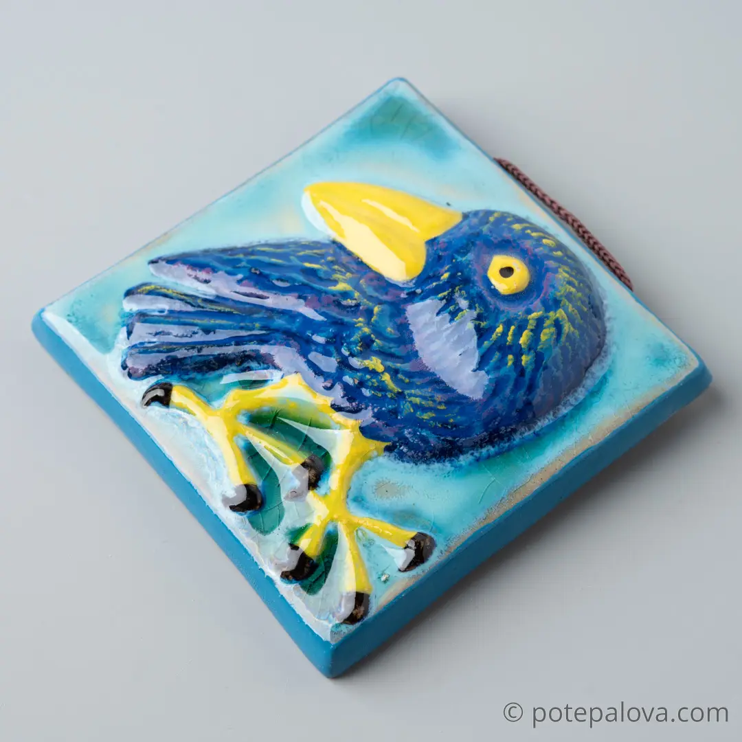 картинка Керамический изразец "Птичка" 1 - DishWishes.Ru