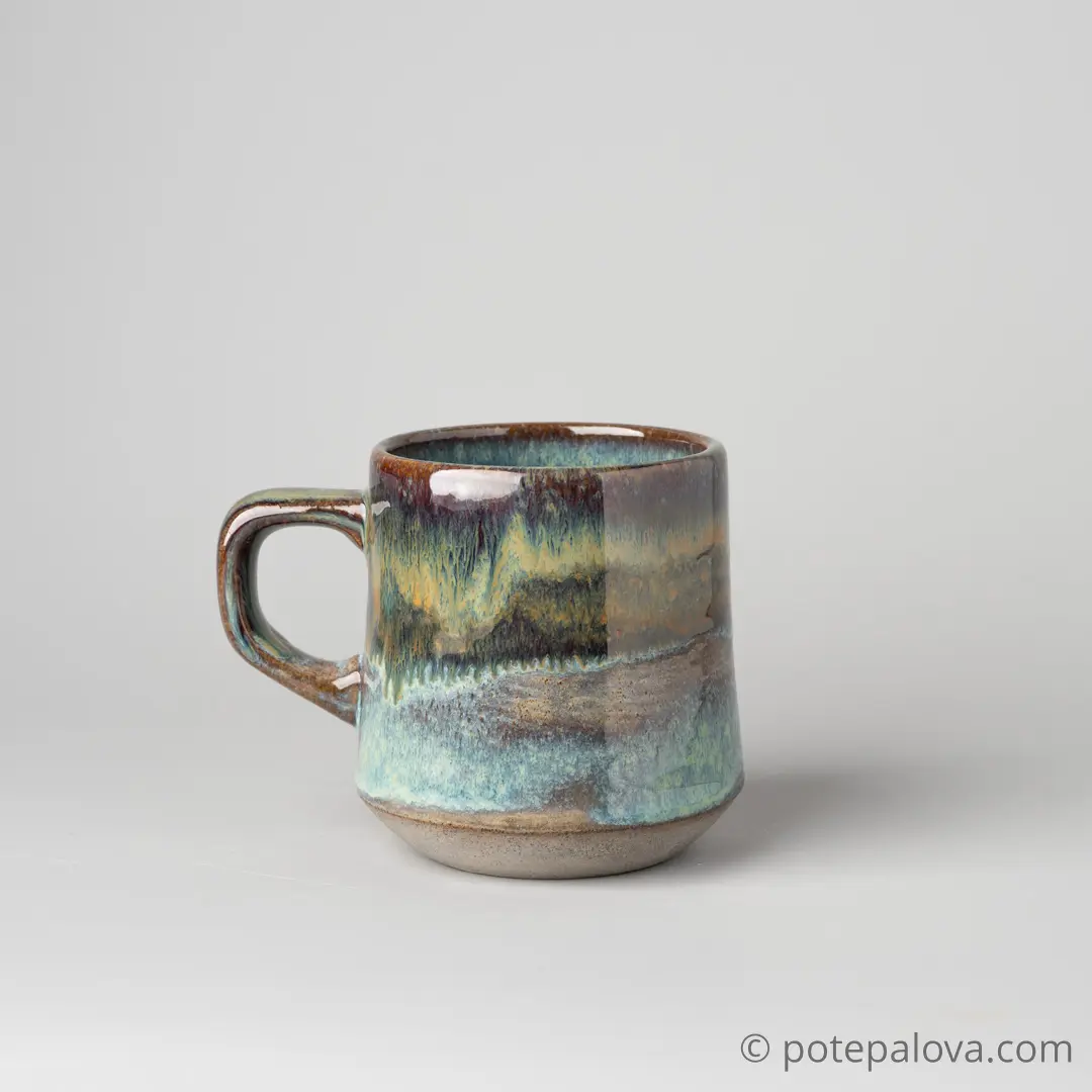 картинка Кружка "Прага"  зеленая 300 мл - 2 - DishWishes.Ru