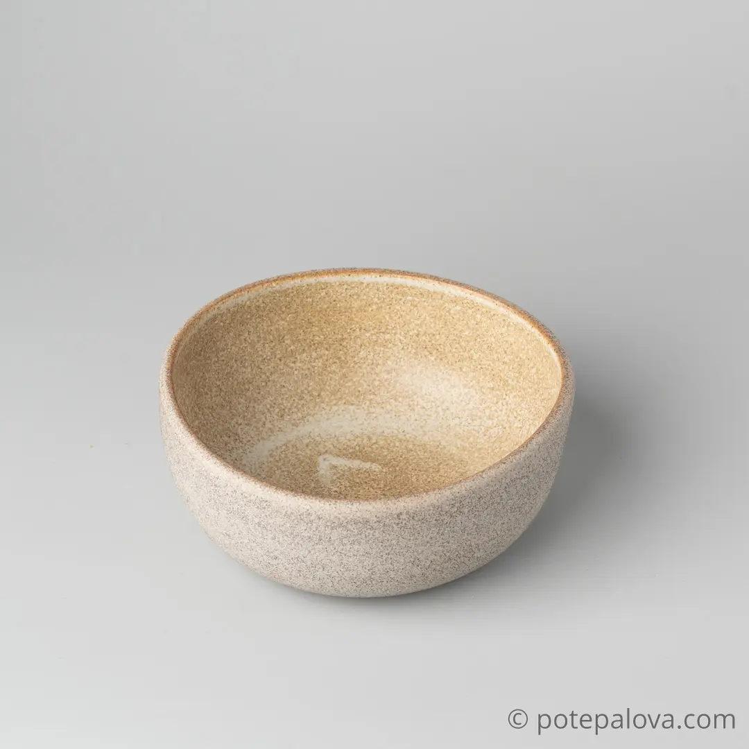 картинка Боул гончарный Sigma "Песочный" малый  14 см - 2 - DishWishes.Ru