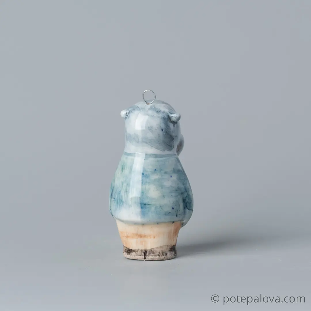 картинка Фарфоровая игрушка "Бегемотик" 2 - DishWishes.Ru